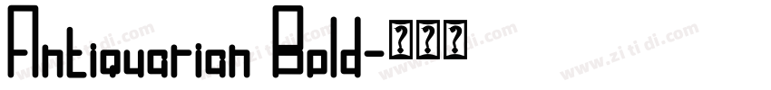 Antiquarian Bold字体转换